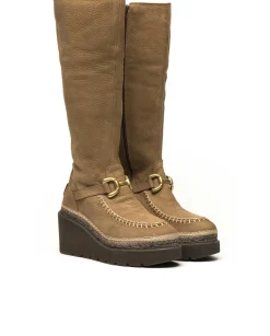 Bota alta en nobuk tierra Tilo 5 Eva