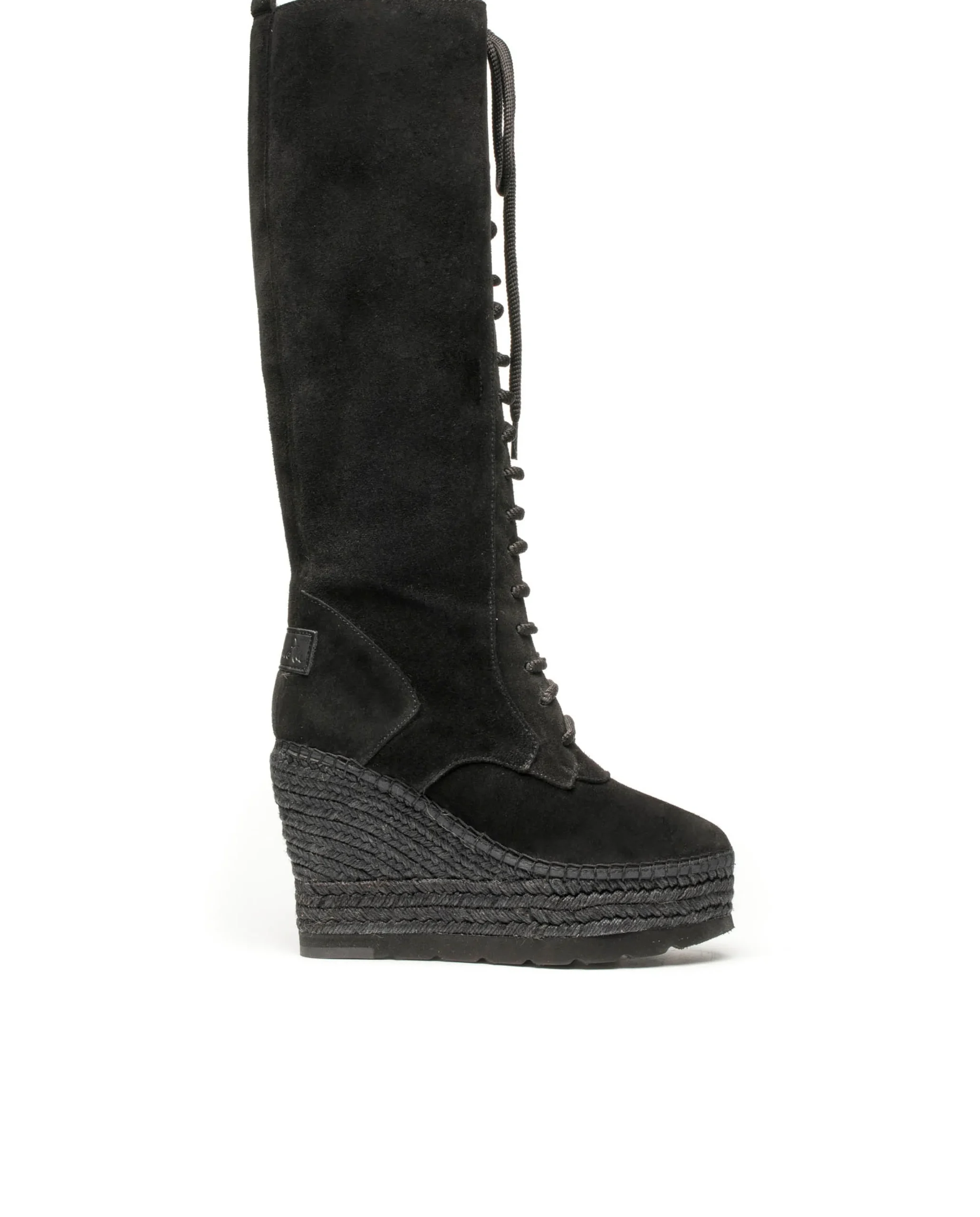 Bota alta en serraje negro Tilo 7