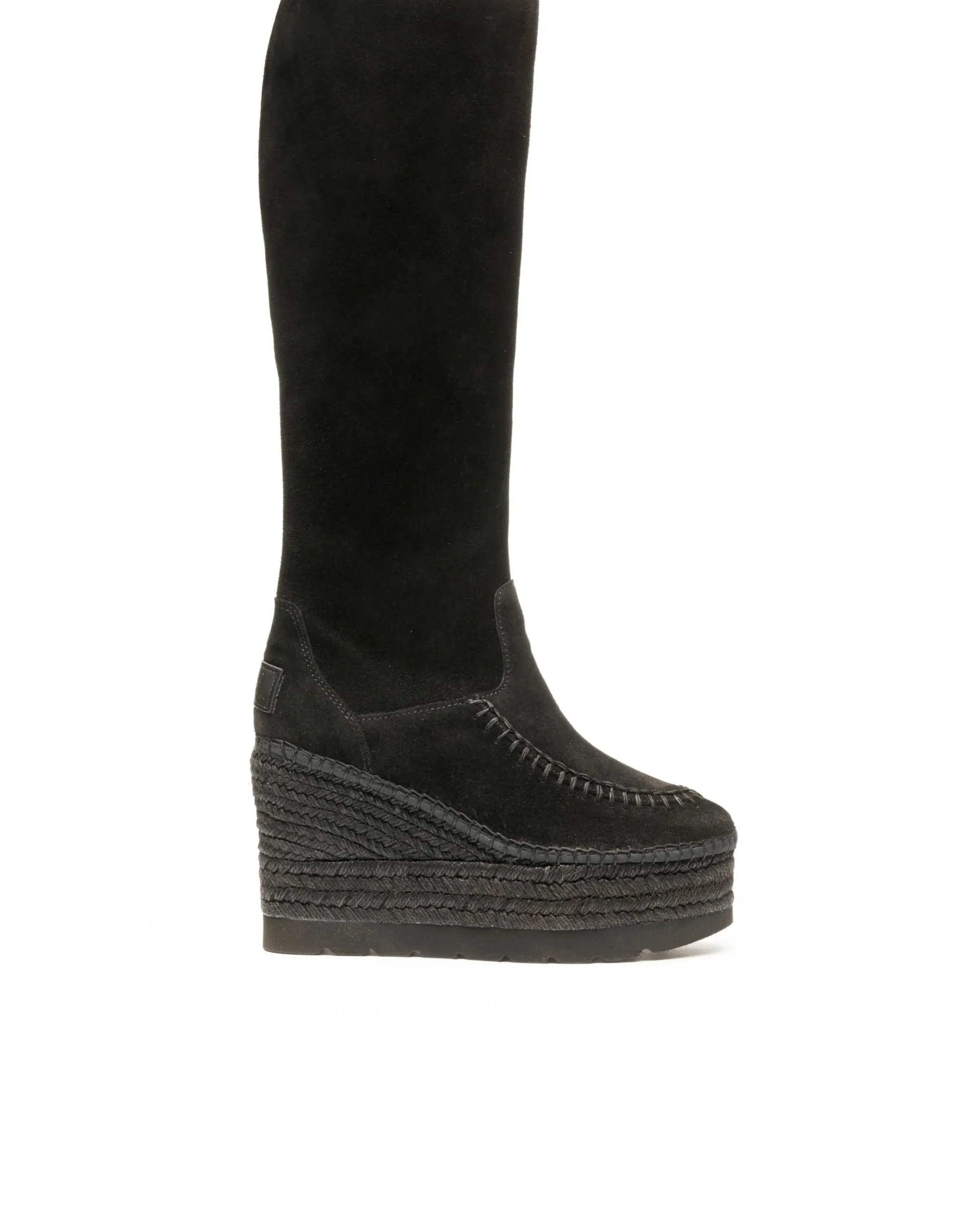 Bota alta en serraje negro Tilo 5