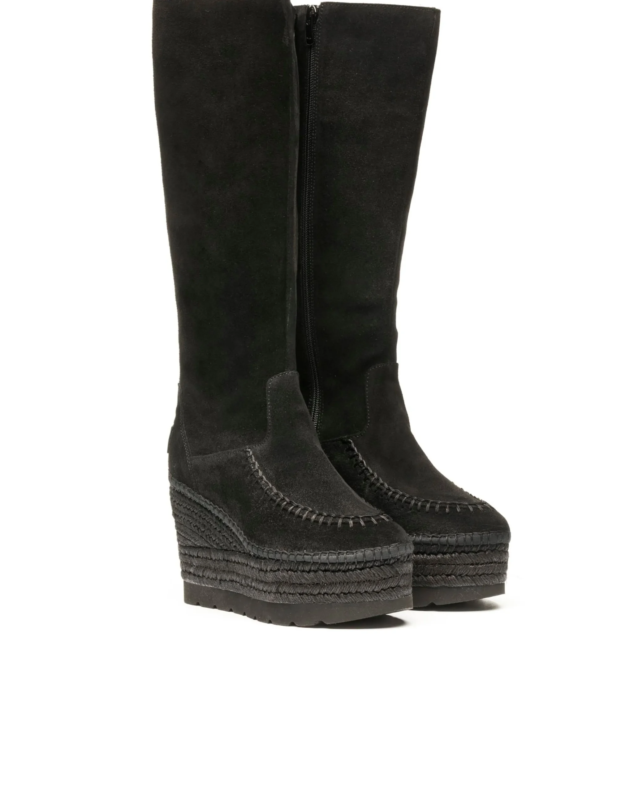 Bota alta en serraje negro Tilo 5