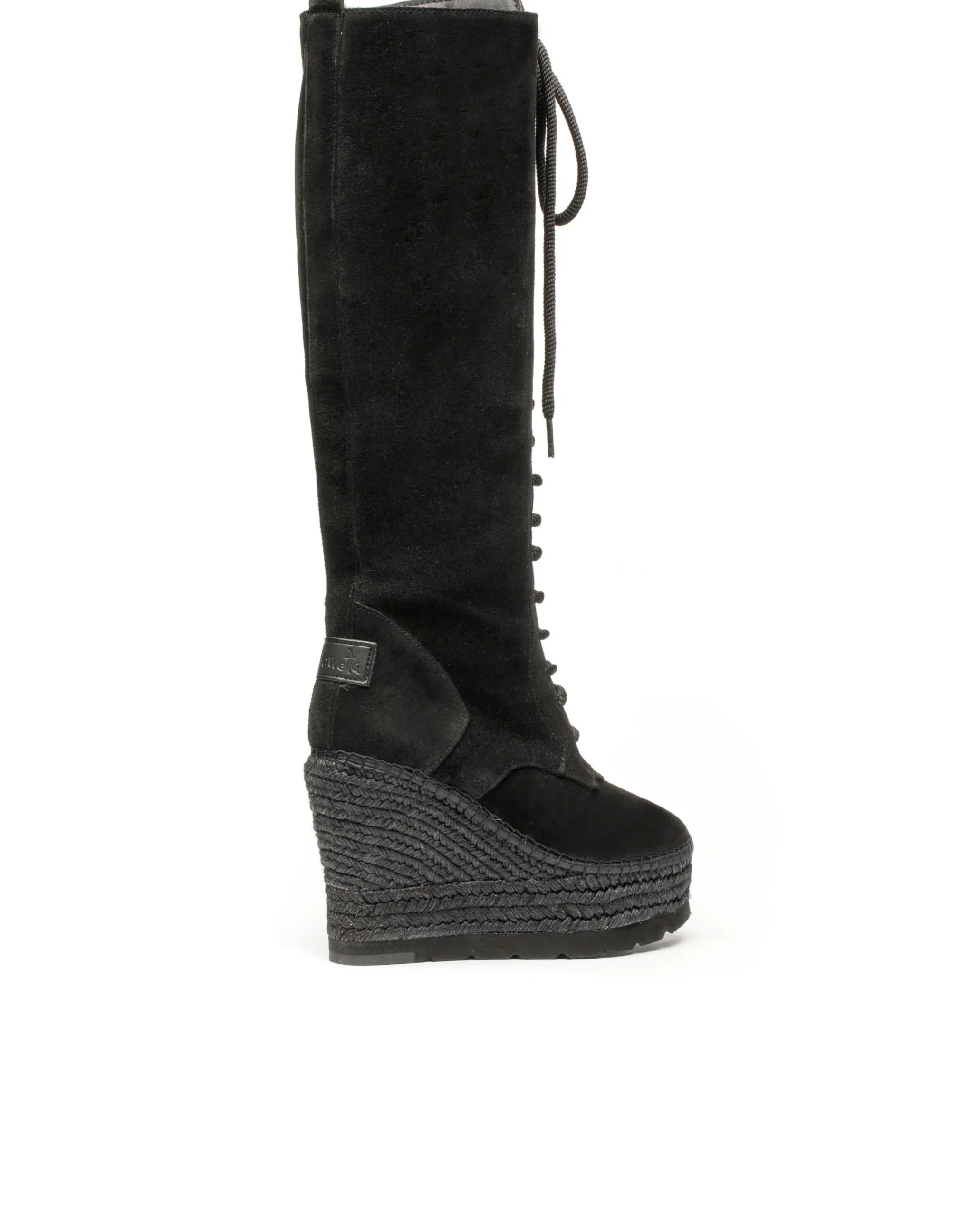 Bota alta en serraje negro Tilo 7