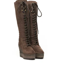 Bota alta en serraje testa Tilo 7