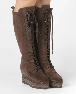 Bota alta en serraje testa Tilo 7