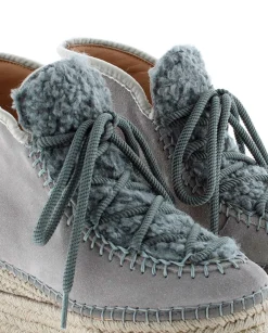 Bota baja borreguito en serraje gris Creta