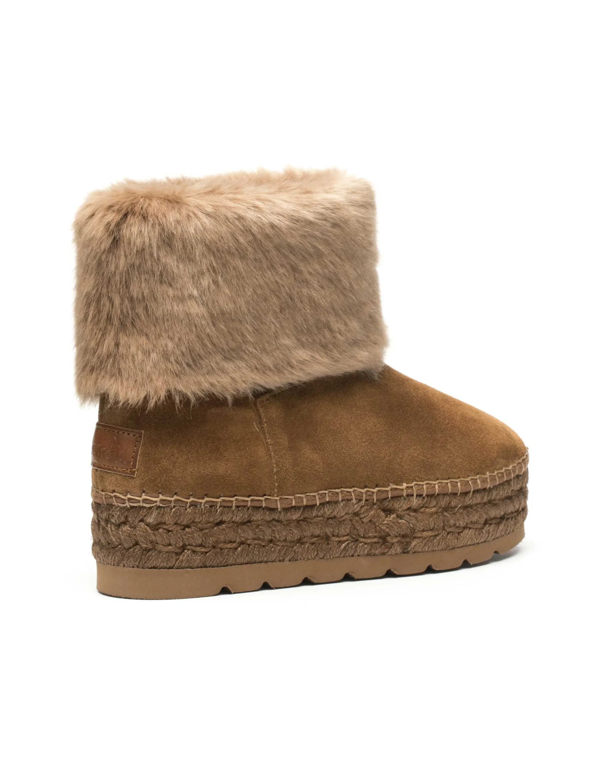 Bota baja en serraje cuero oscuro Merce Doble