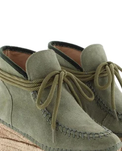 Bota baja en serraje kaki Creta