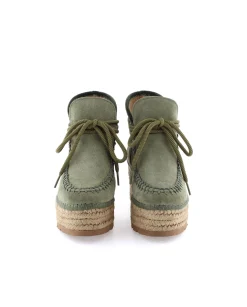 Bota baja en serraje kaki Creta