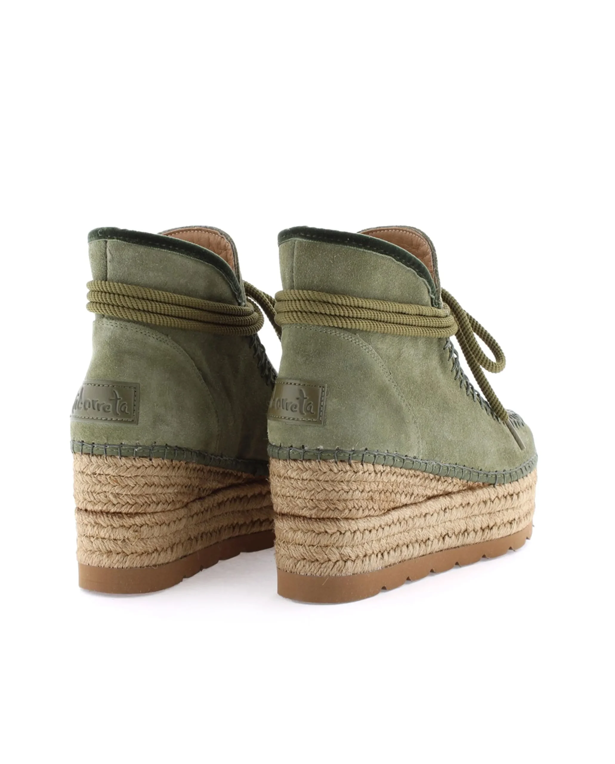 Bota baja en serraje kaki Creta