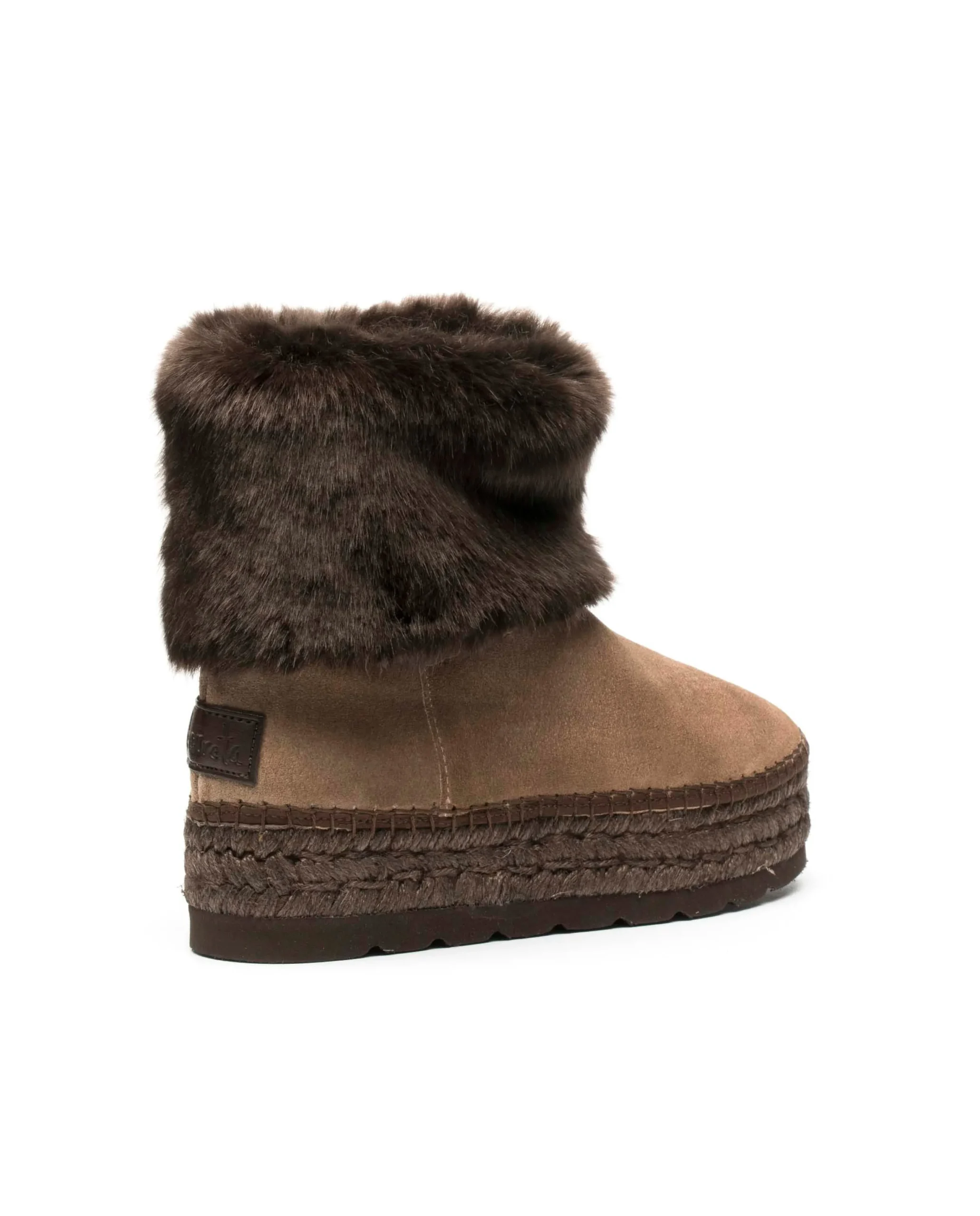 Bota baja en serraje taupe Merde Doble