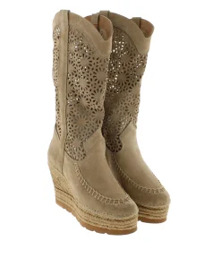 Bota calada en serraje arena Tilo 7