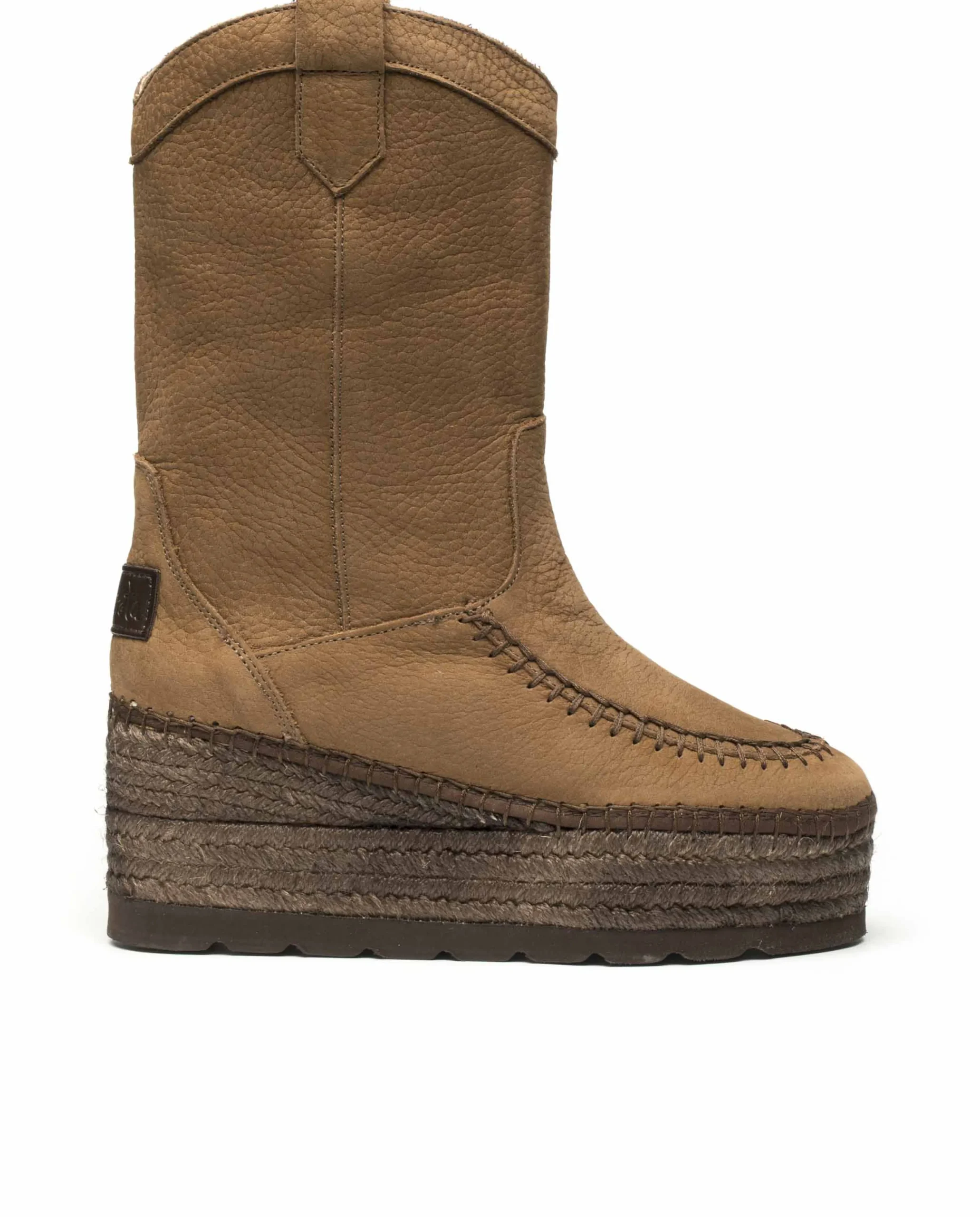 Bota Cowboy en nobuk tierra Creta