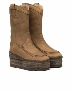 Bota Cowboy en nobuk tierra Creta