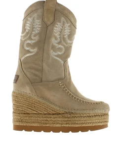 Bota Cowboy en serraje arena Tilo 5