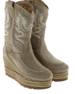 Bota Cowboy en serraje arena Tilo 5