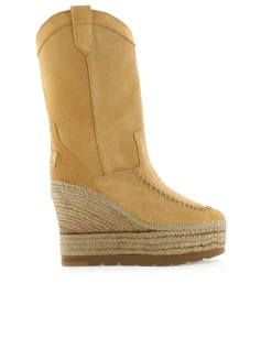 Bota Cowboy en serraje camel Tilo 7