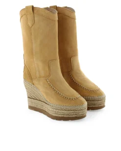 Bota Cowboy en serraje camel Tilo 7