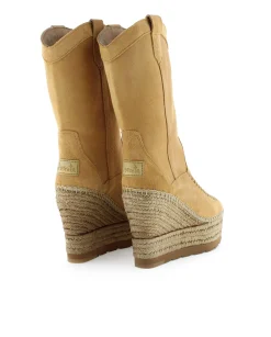 Bota Cowboy en serraje camel Tilo 7