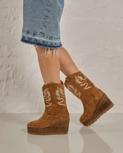 Bota Cowboy en serraje cuero Tilo 5