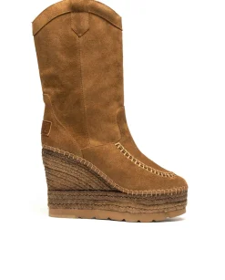 Bota Cowboy en serraje cuero oscuro Tilo 7