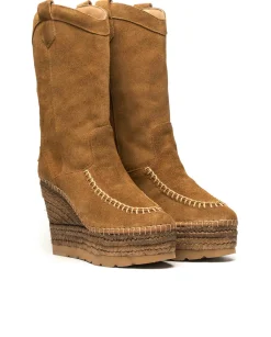 Bota Cowboy en serraje cuero oscuro Tilo 7