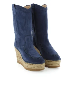 Bota Cowboy en serraje marino Tilo 7