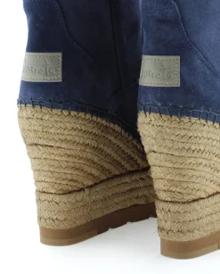 Bota Cowboy en serraje marino Tilo 7