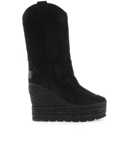 Bota Cowboy en serraje negro Tilo 7