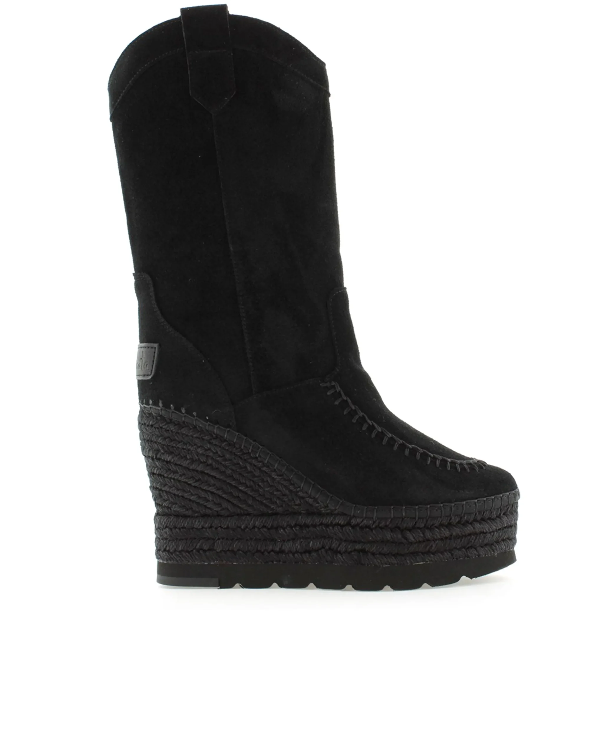 Bota Cowboy en serraje negro Tilo 7