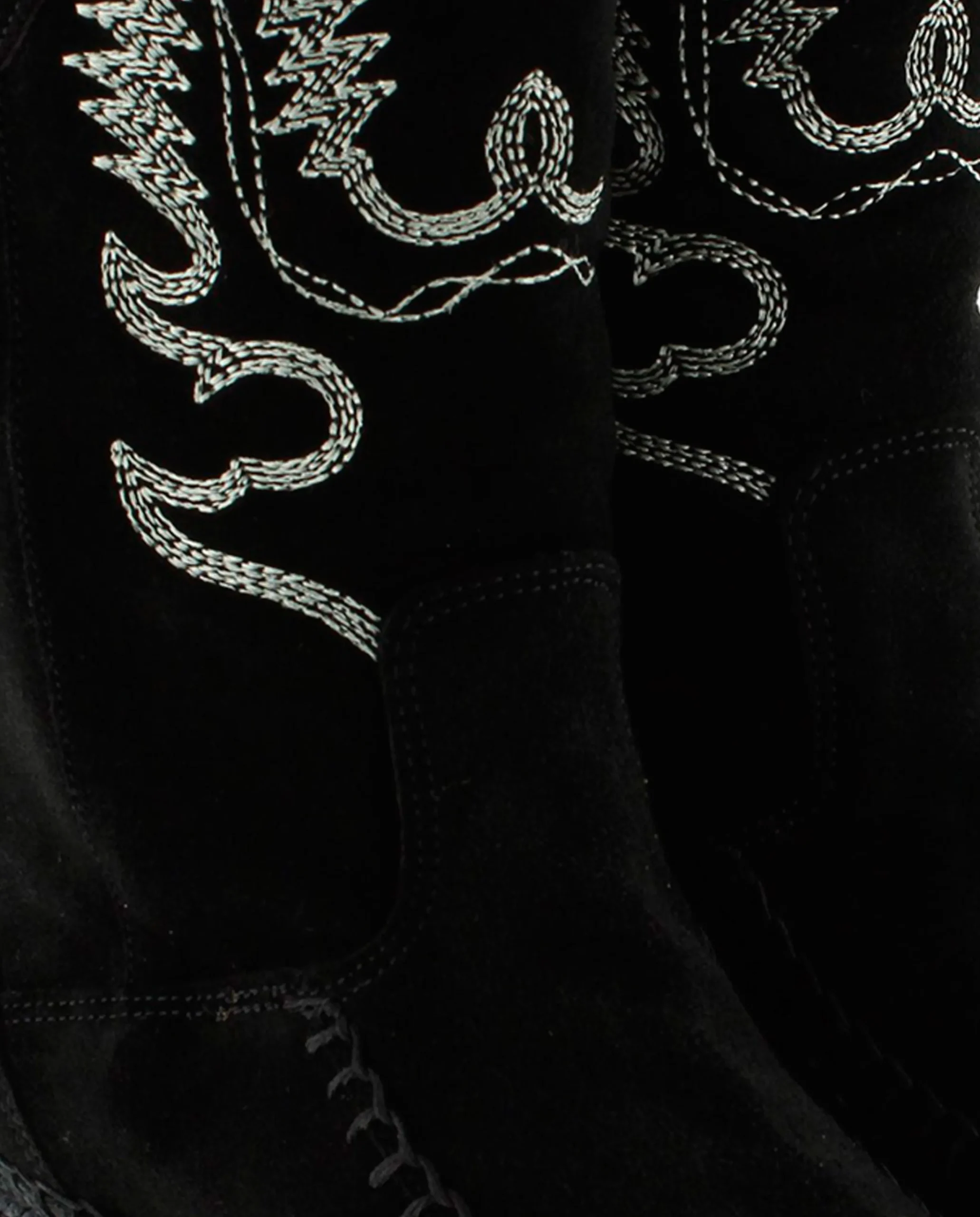 Bota Cowboy en serraje negro Creta