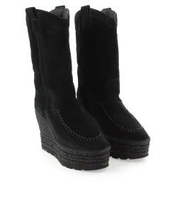 Bota Cowboy en serraje negro Tilo 7