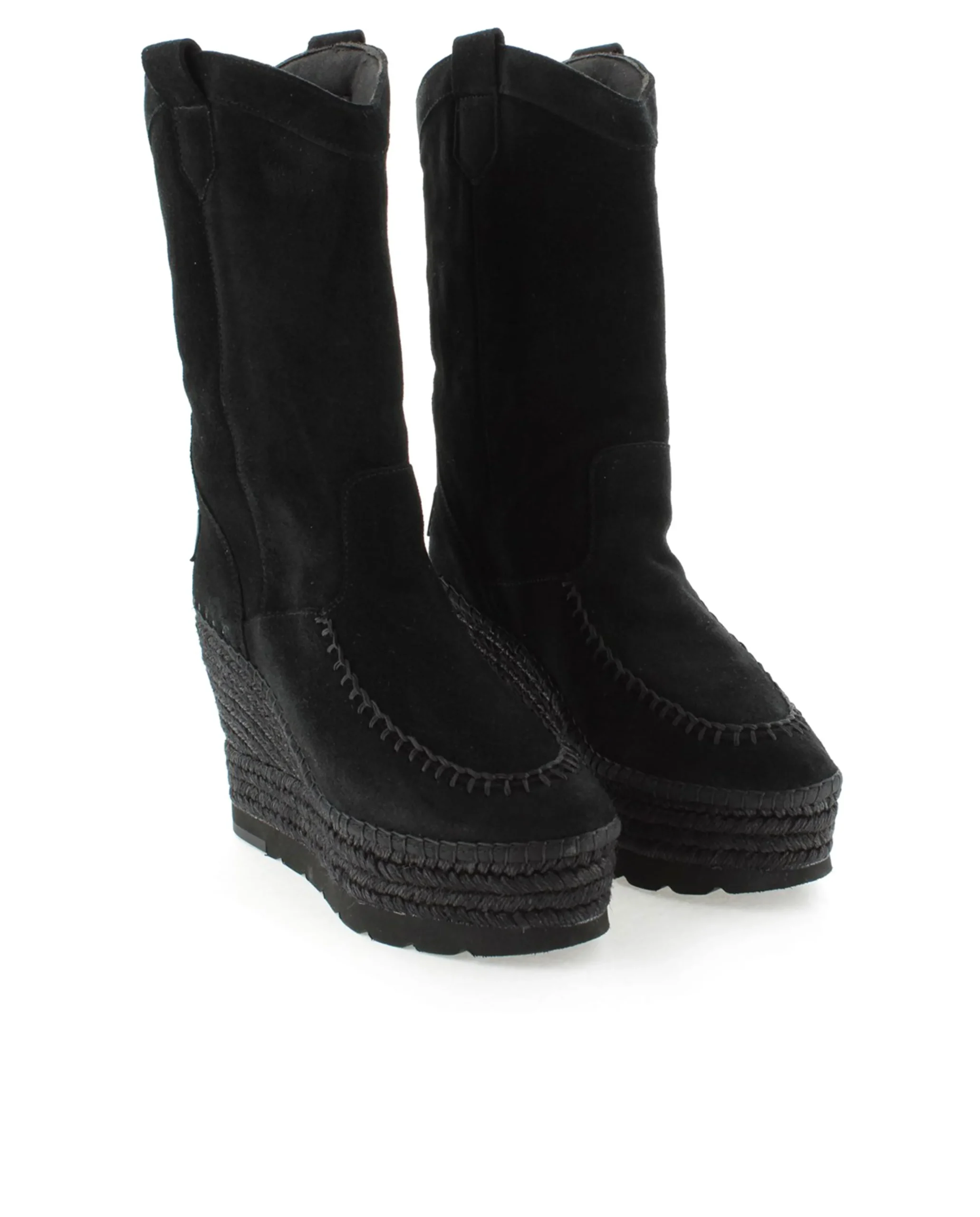 Bota Cowboy en serraje negro Tilo 7