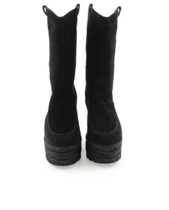 Bota Cowboy en serraje negro Tilo 7