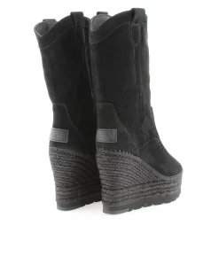 Bota Cowboy en serraje negro Tilo 7