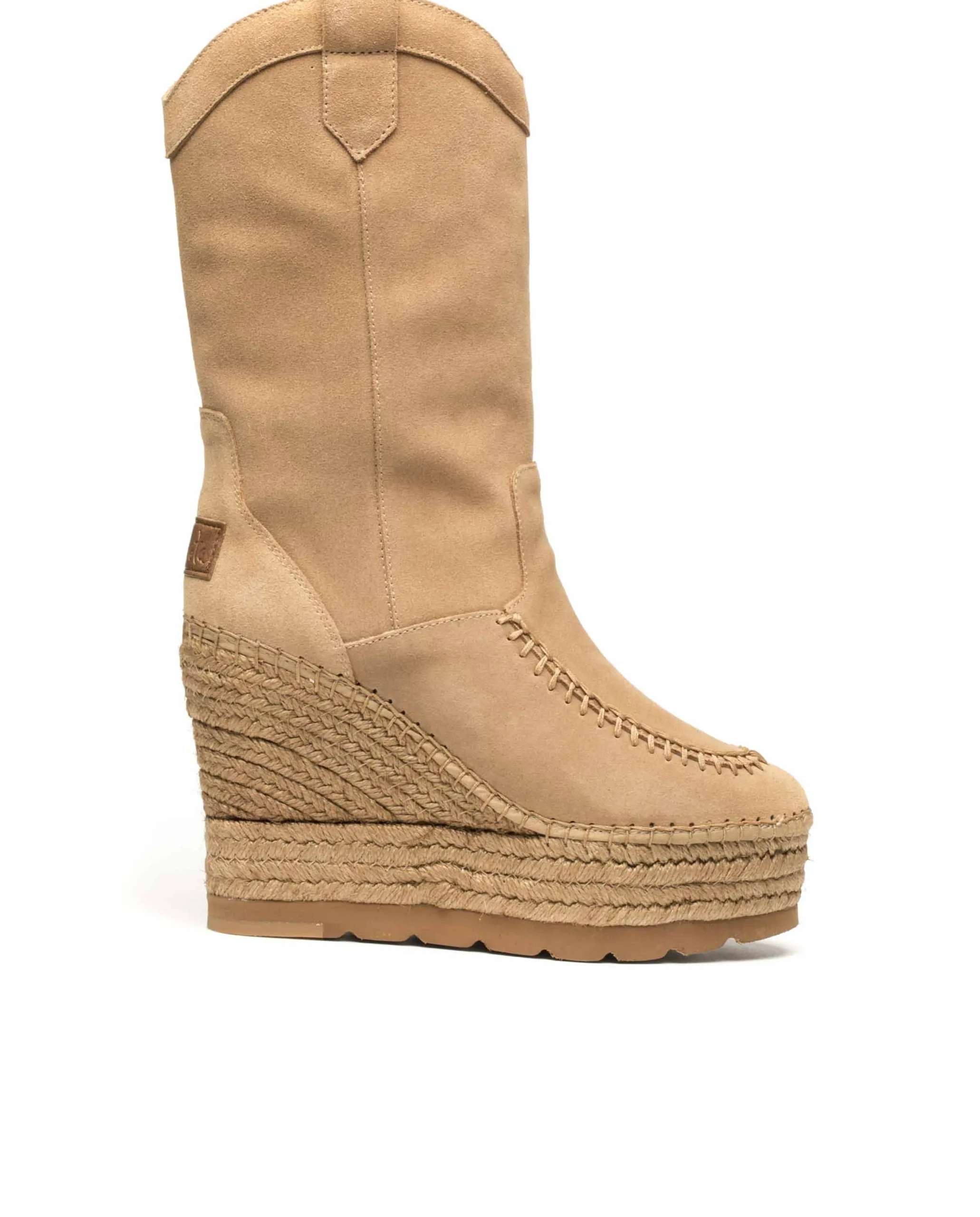 Bota Cowboy en serraje nude Tilo 7