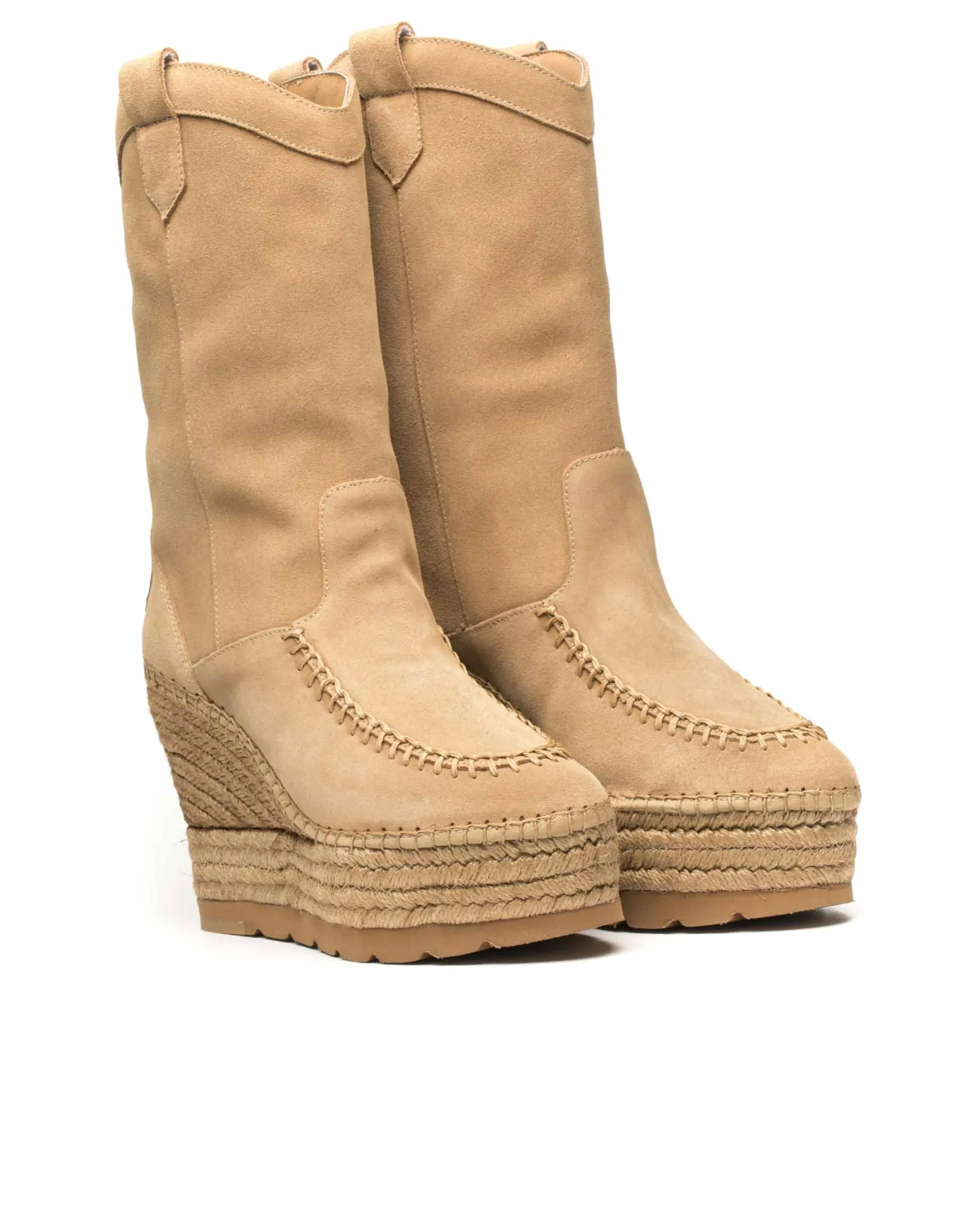 Bota Cowboy en serraje nude Tilo 7