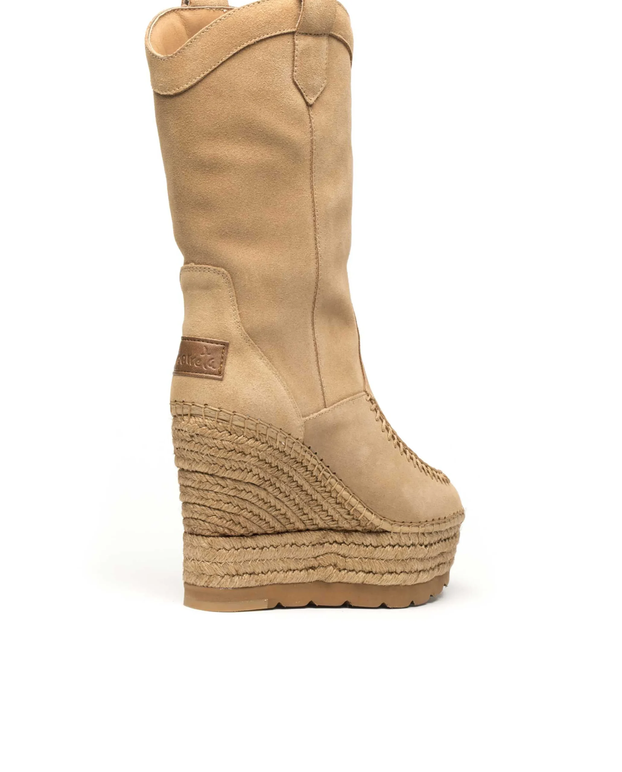 Bota Cowboy en serraje nude Tilo 7