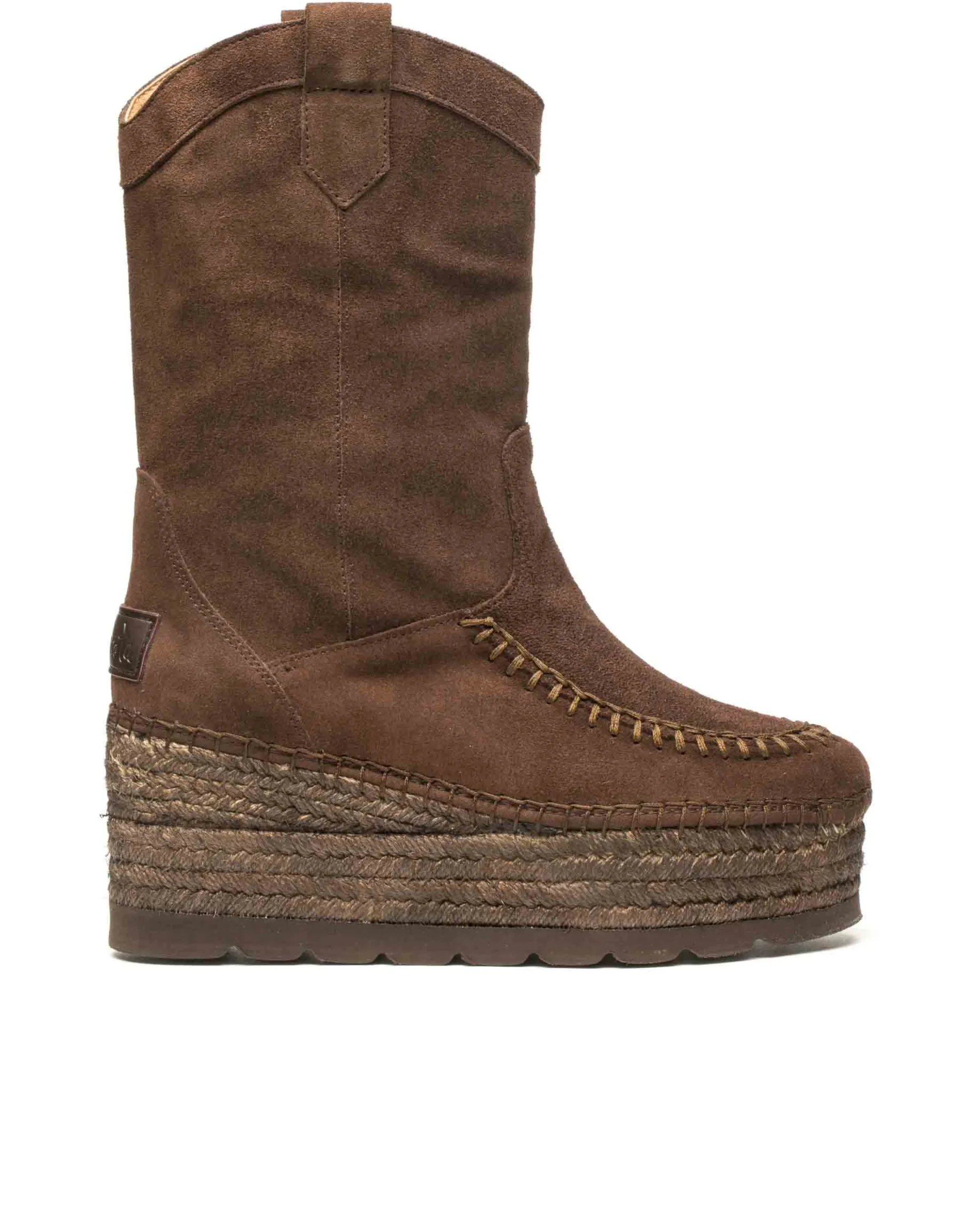 Bota Cowboy en serraje testa Creta