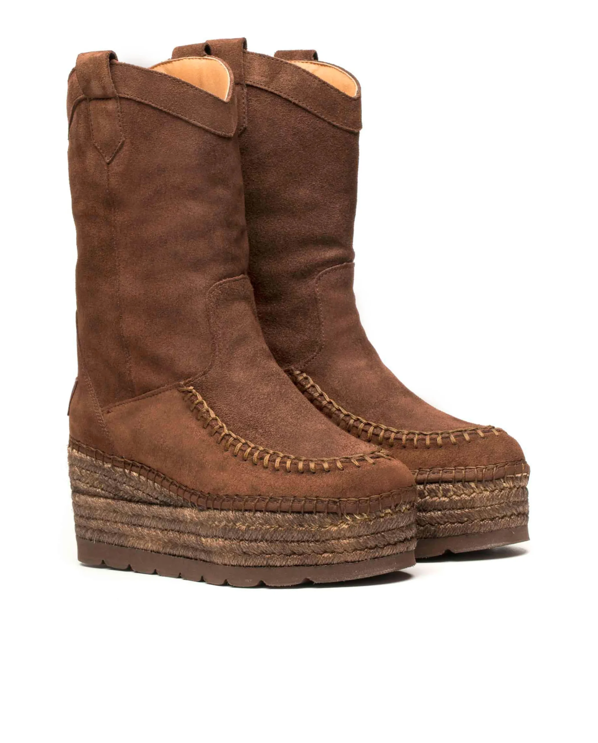 Bota Cowboy en serraje testa Creta