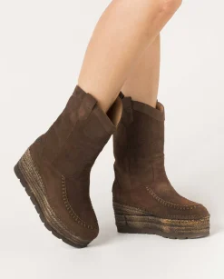 Bota Cowboy en serraje testa Creta