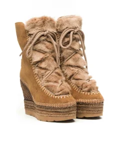 Bota de pelo en serraje cuero Tilo 7