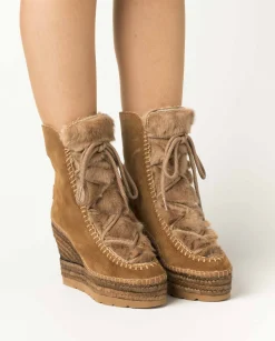 Bota de pelo en serraje cuero Tilo 7