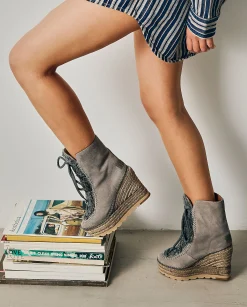 Botin borreguito en serraje gris Tilo 7