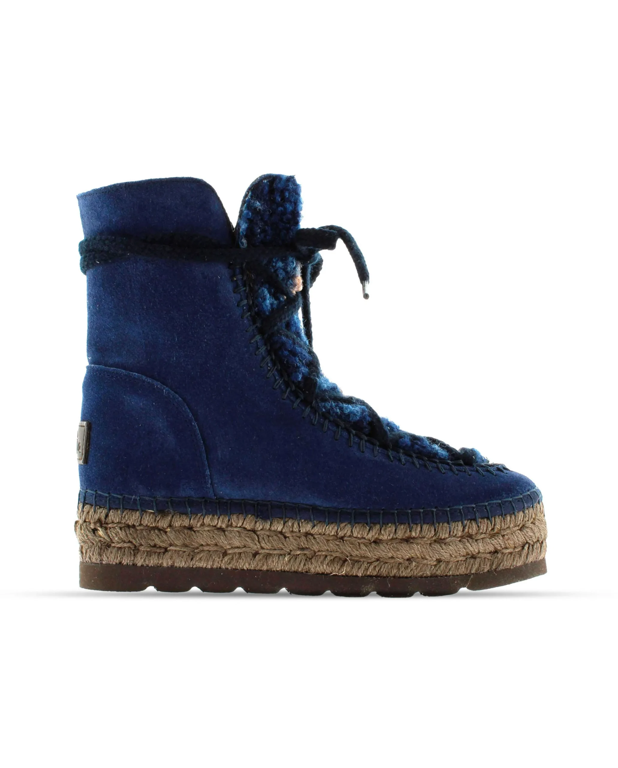 Botin borreguito en serraje marino Merce Doble