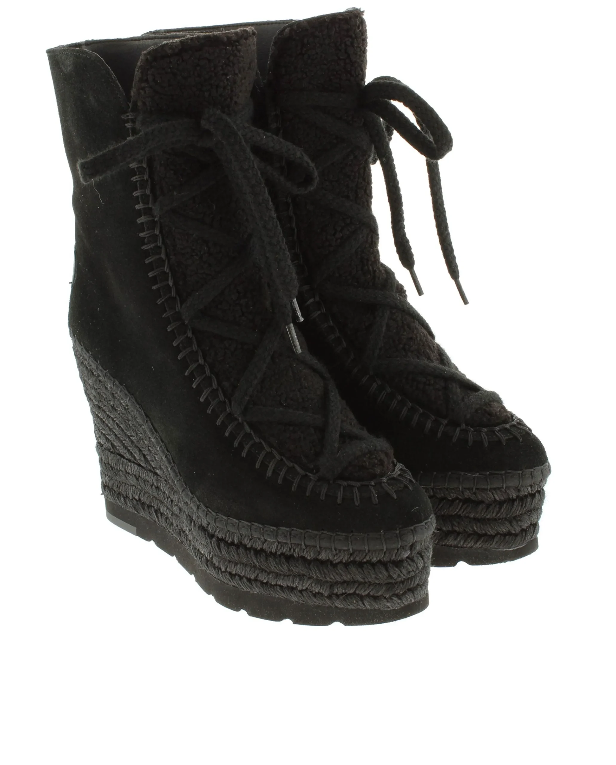 Botin borreguito en serraje negro Tilo 7