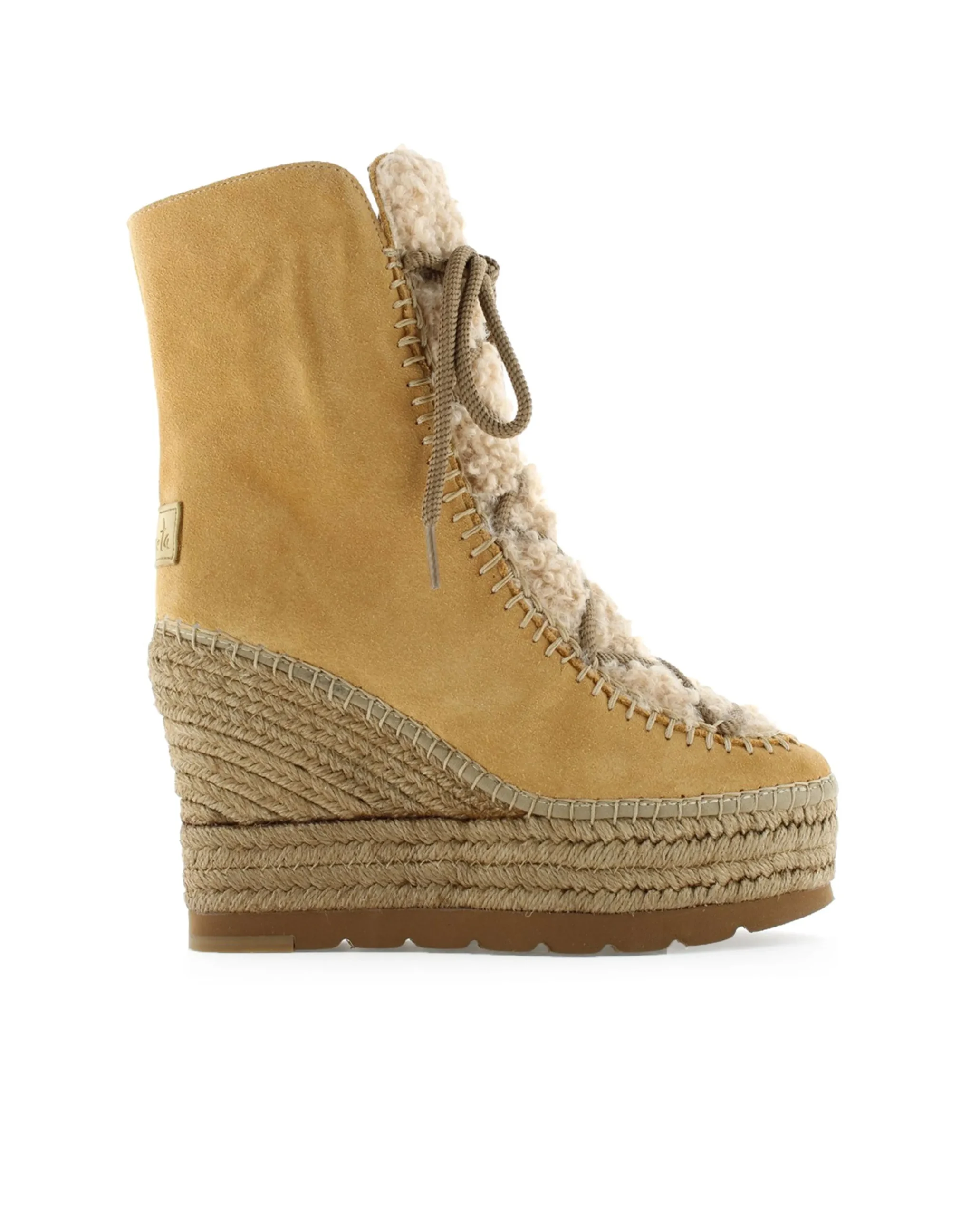 Botin borreguito en serraje camel Tilo 7