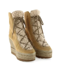 Botin borreguito en serraje camel Tilo 7