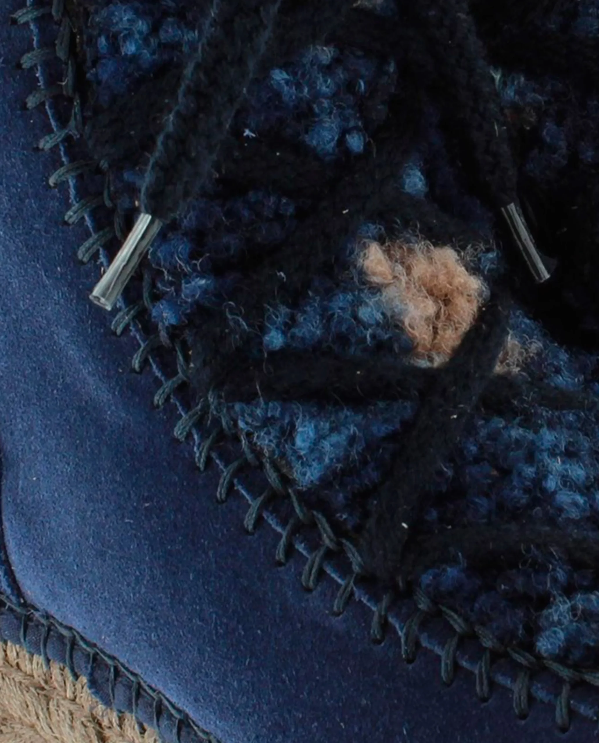 Botin borreguito en serraje marino Merce Doble