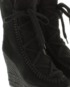 Botin borreguito en serraje negro Tilo 7