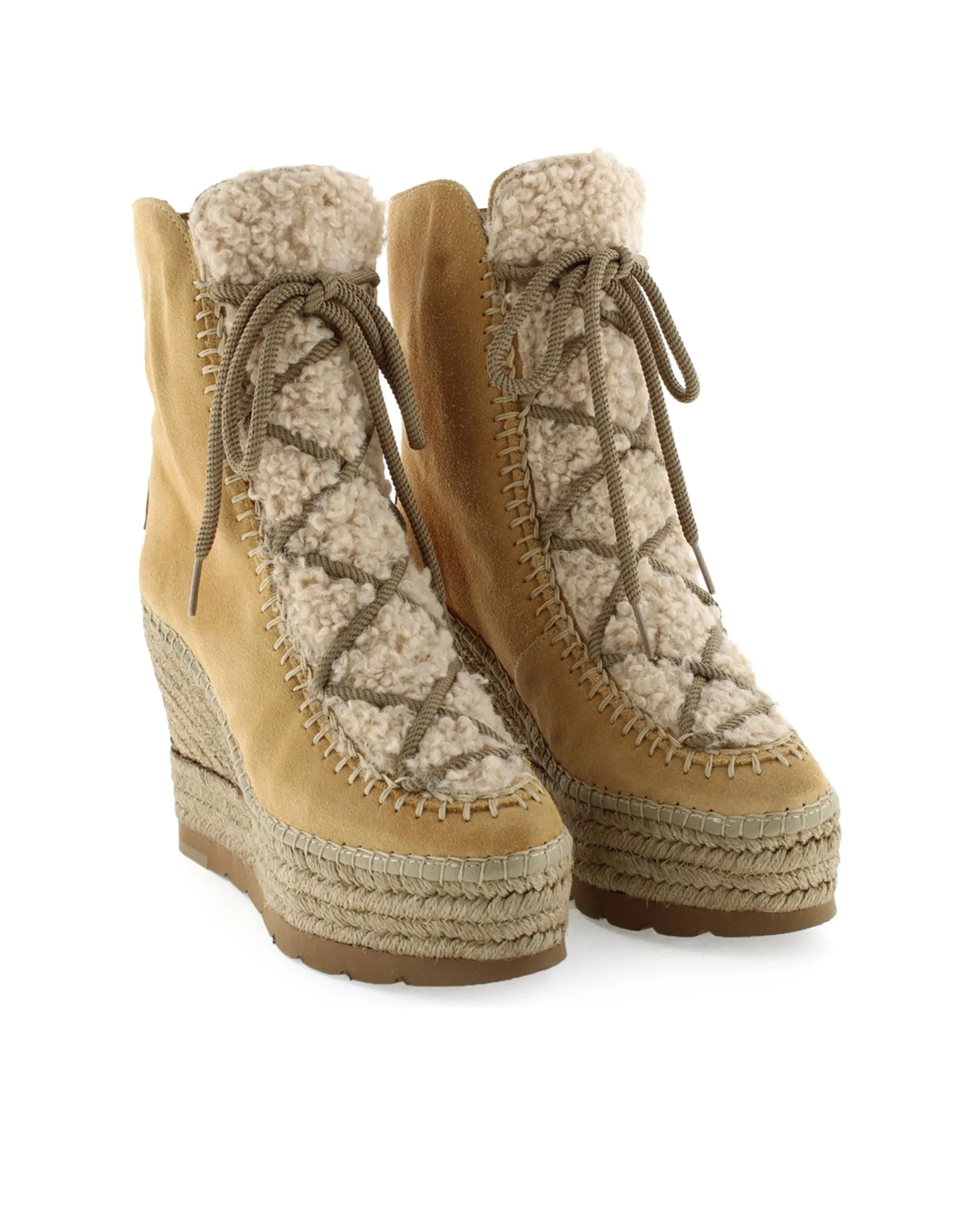 Botin borreguito en serraje camel Tilo 7