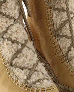 Botin borreguito en serraje camel Tilo 7